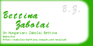 bettina zabolai business card